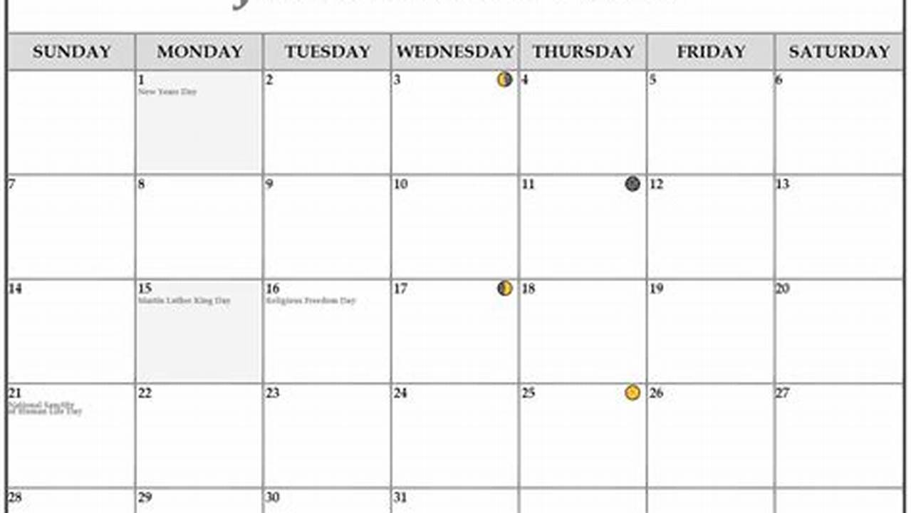 Moon Phase Calendar January 2024 Calendar