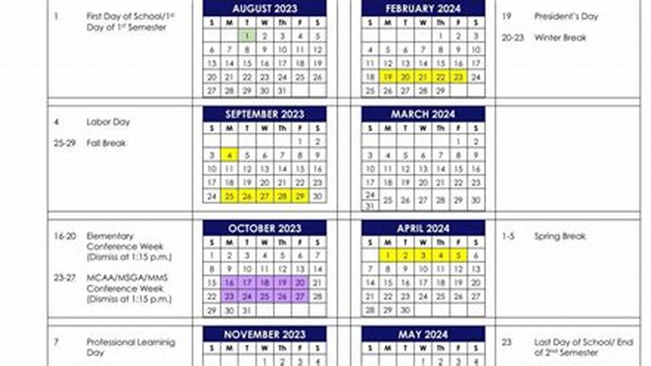 Mount Paran Christian School Calendar 2024-25