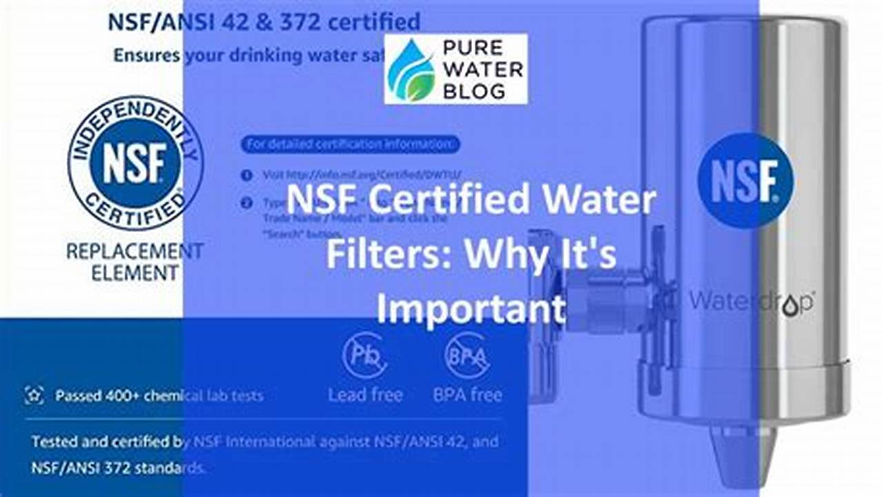 NSF Certification, Water System
