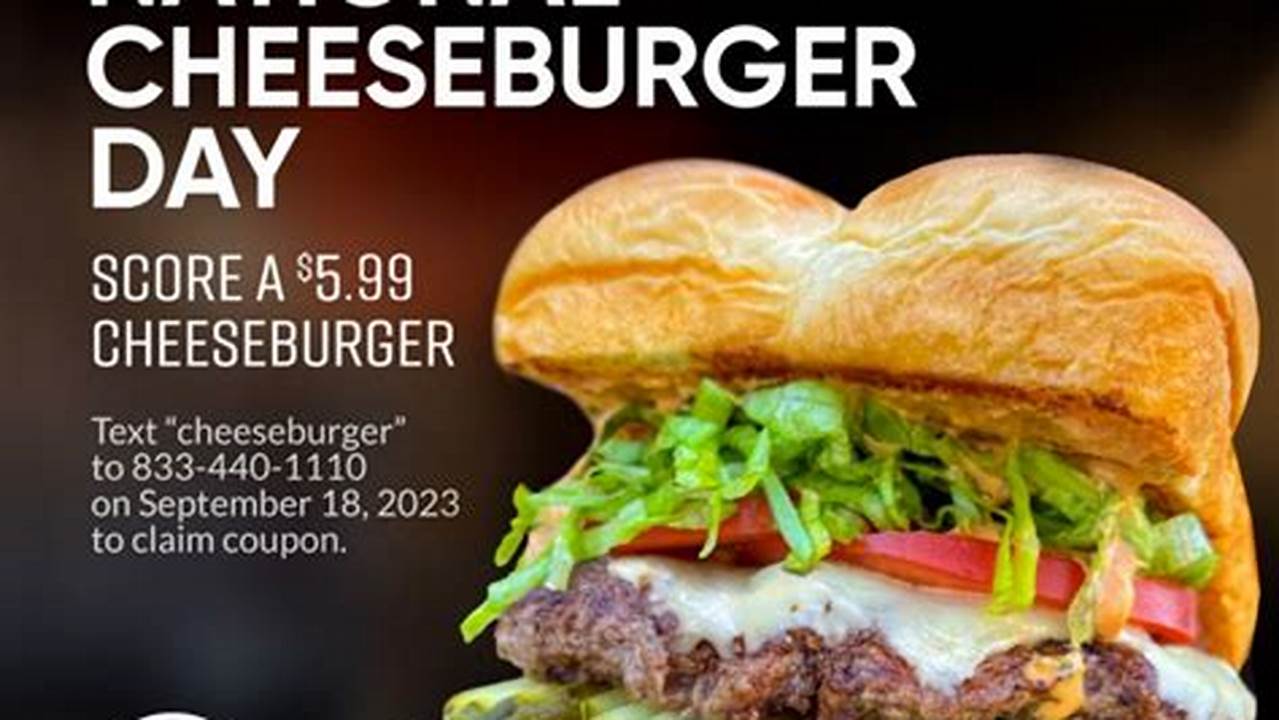 National Cheeseburger Deals 2024 Nj