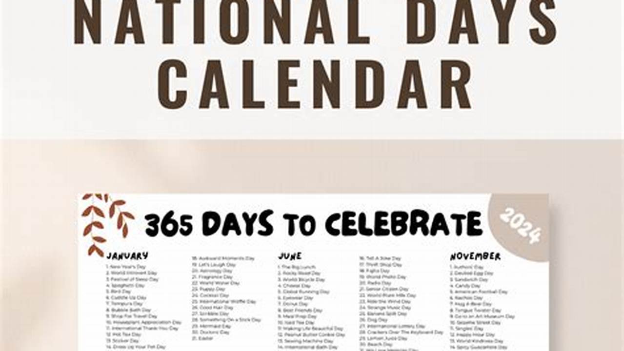 National Day Holiday Calendar 2024 Printable