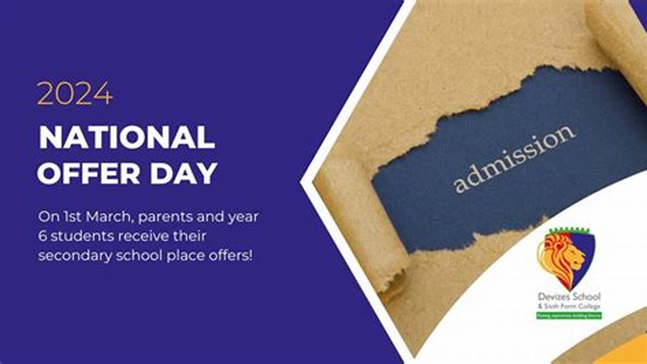 National Offer Day Secondary Schools 2024