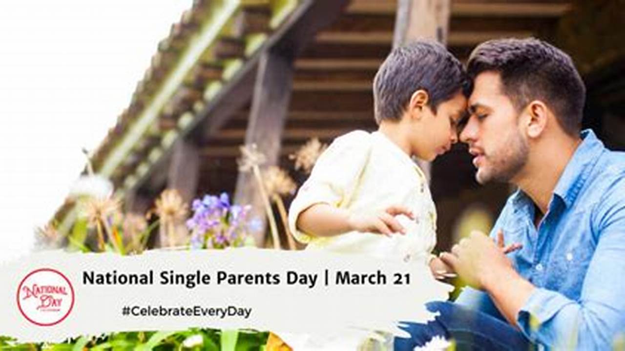 National Single Parent Day Is Celebrated Every Year On March 21St., 2024