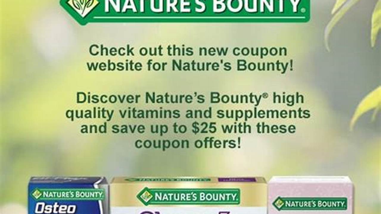 Nature'S Bounty Coupons 2024