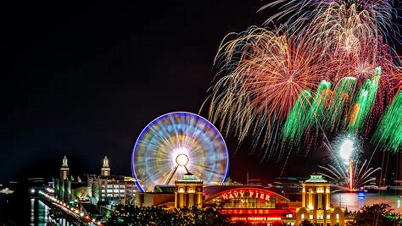 Navy Pier Fireworks December 2024