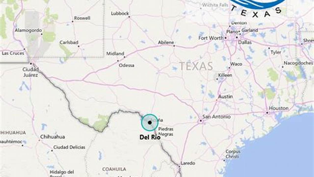 Near Del Rio, Tx, And Trace A Line Northwest Across The Entire State., 2024