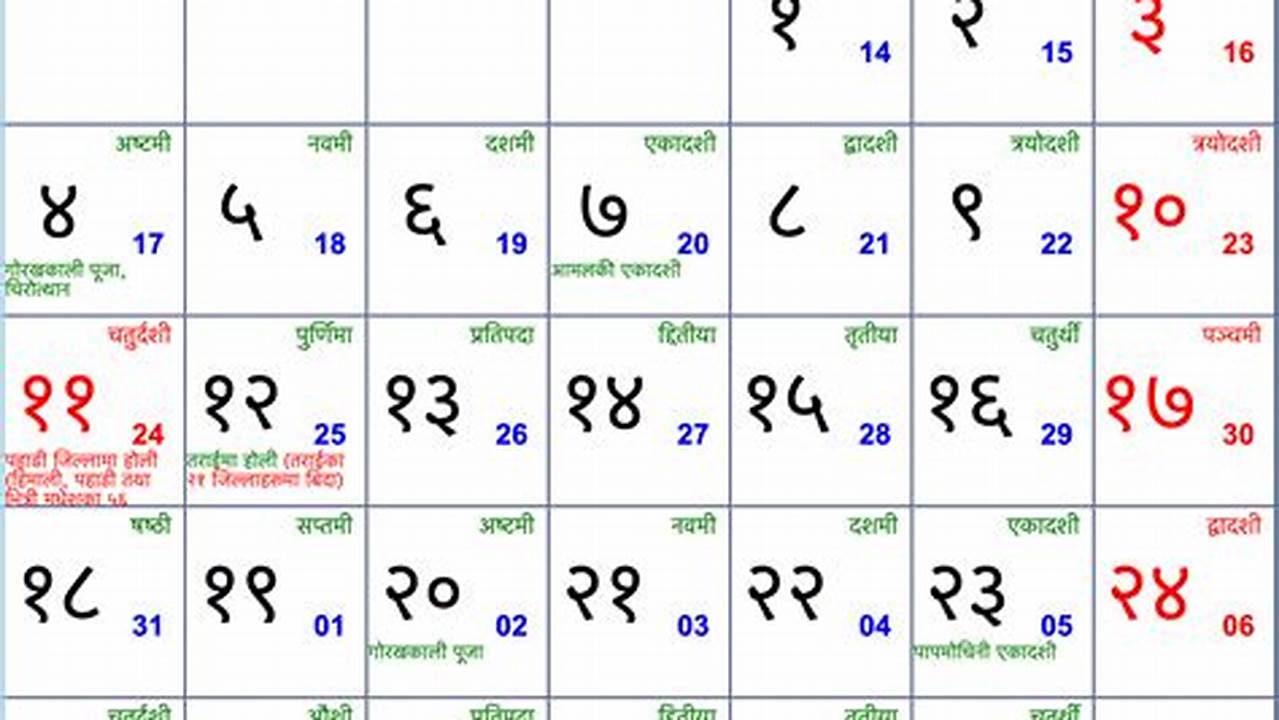 Nepali Calendar 2024 Tihar