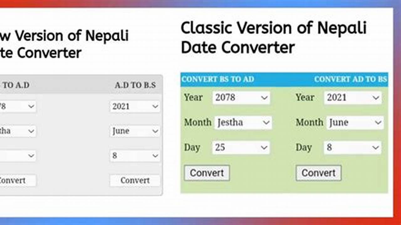 Nepali Calendar Date Converter