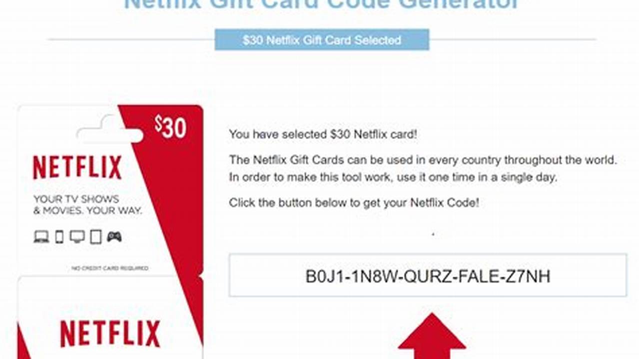 Netflix Gift Codes 2024