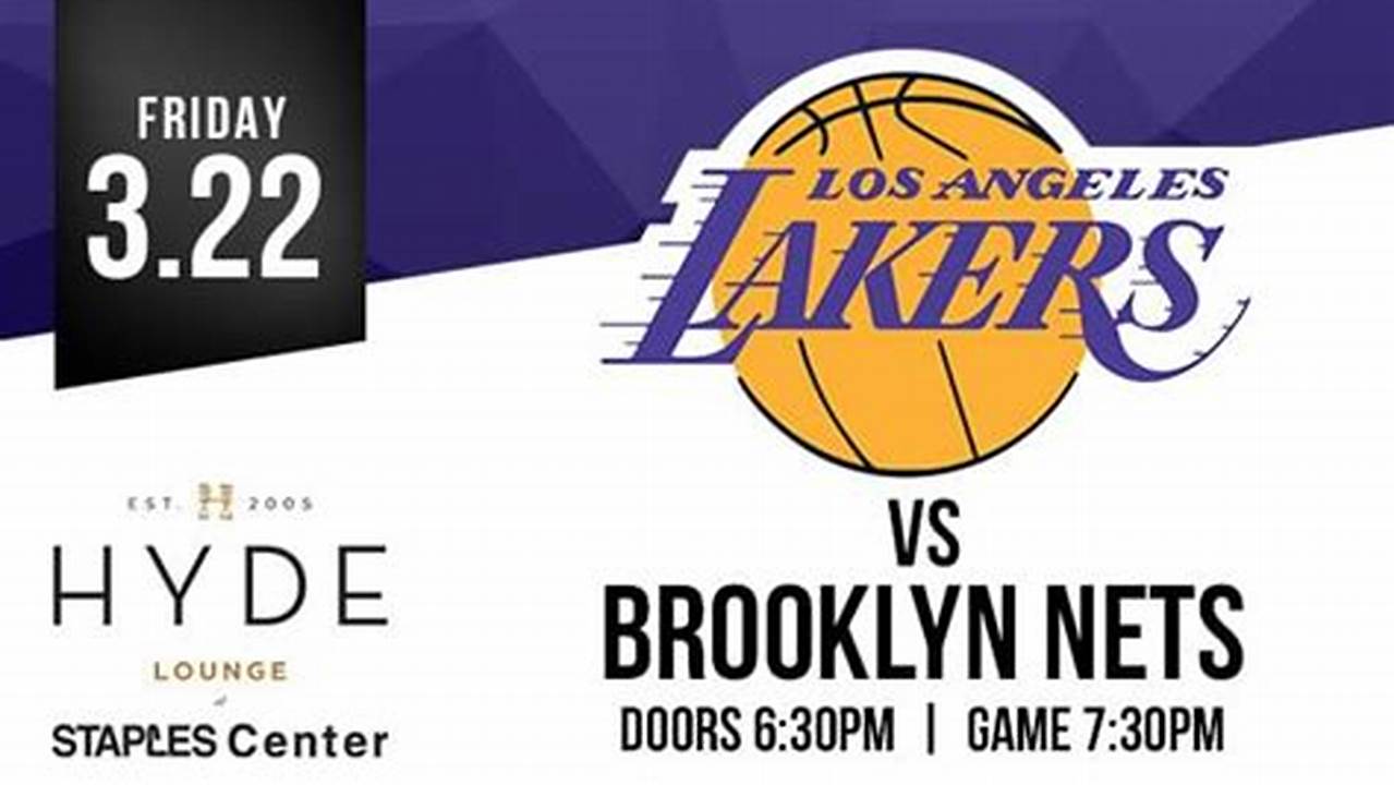 Nets Vs Lakers 2024 Tickets