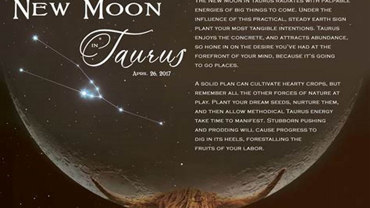 New Moon In Taurus 2024