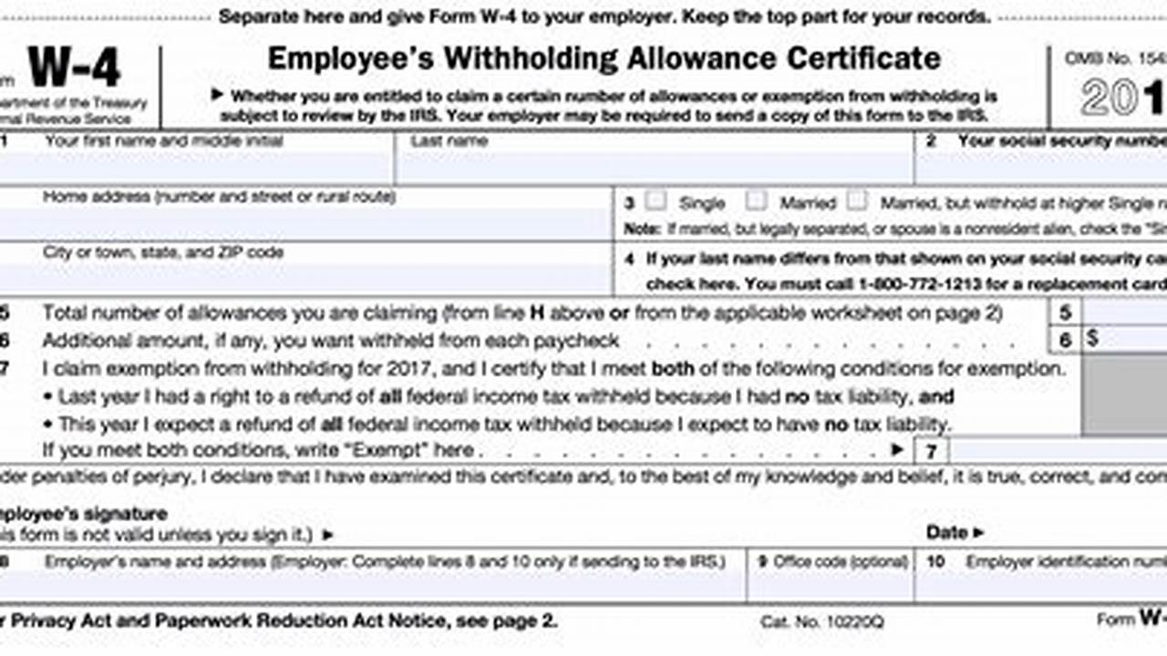 New W-4 Form 2024