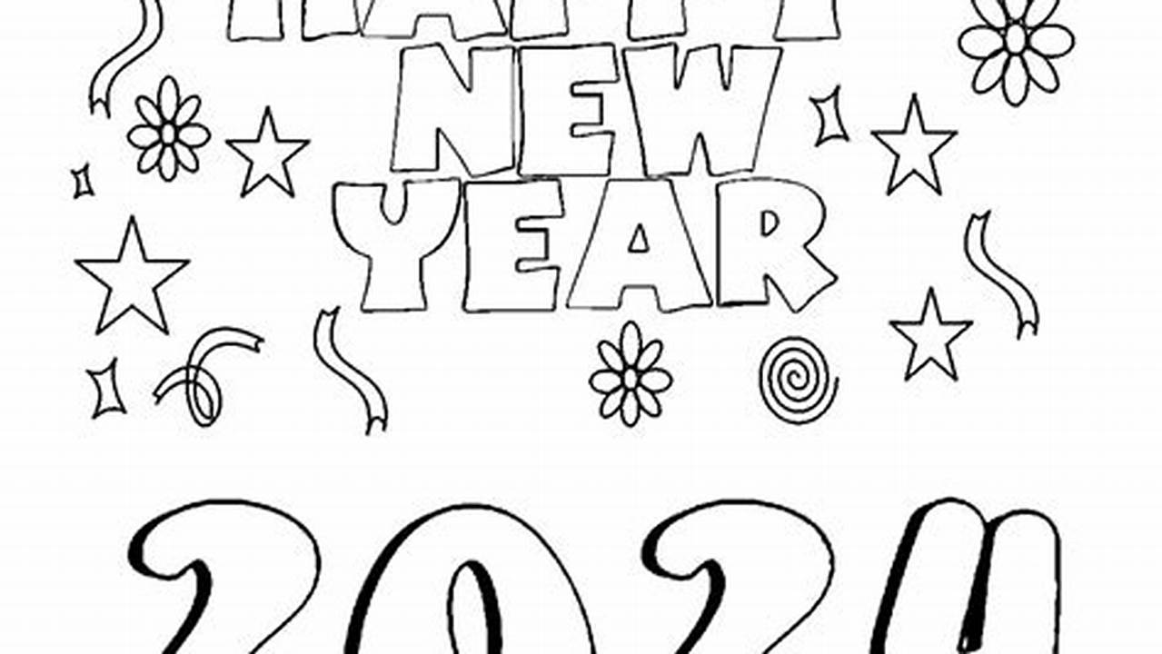 New Year Coloring Pages 2024