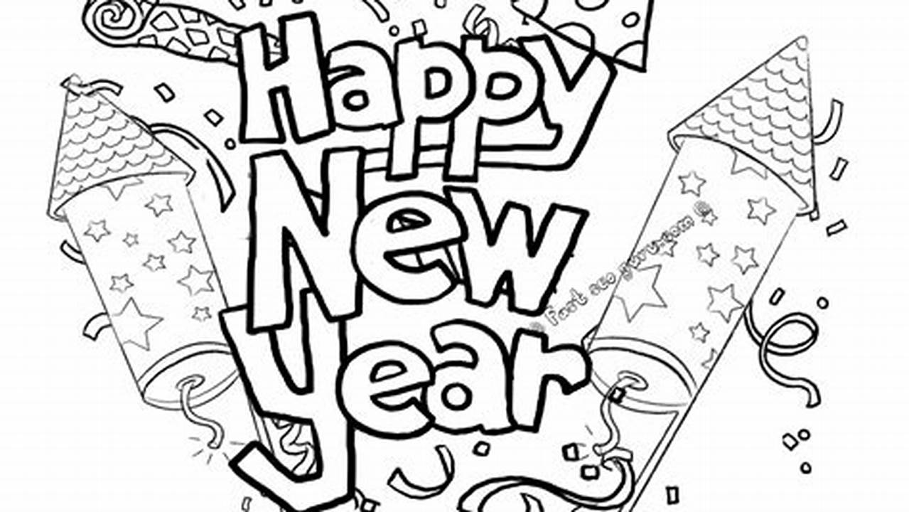 New Years Eve Coloring Pages 2024
