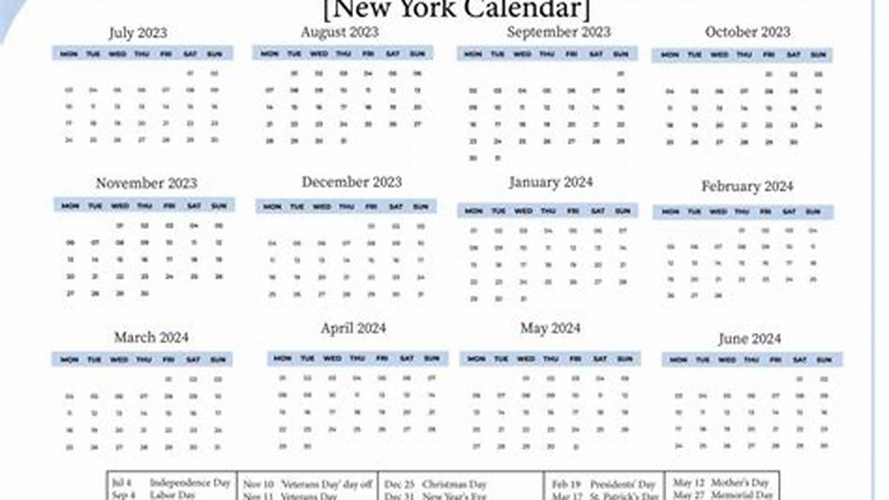 New York 2024 Holidays