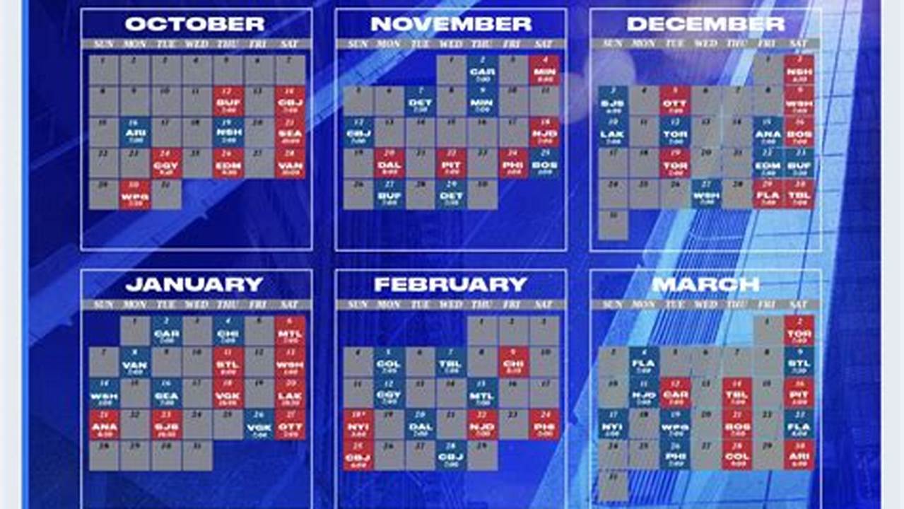 New York Rangers Schedule 2024 24 Printable
