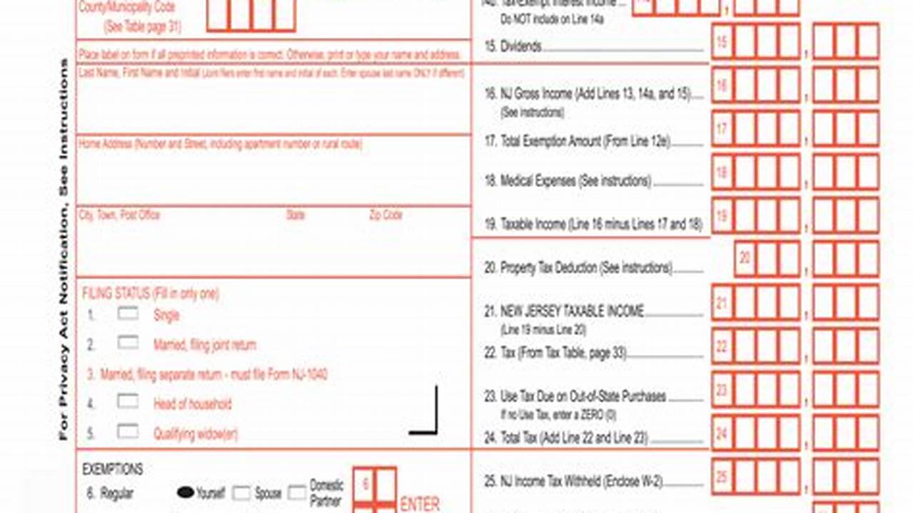 Nj State Tax Form 2024