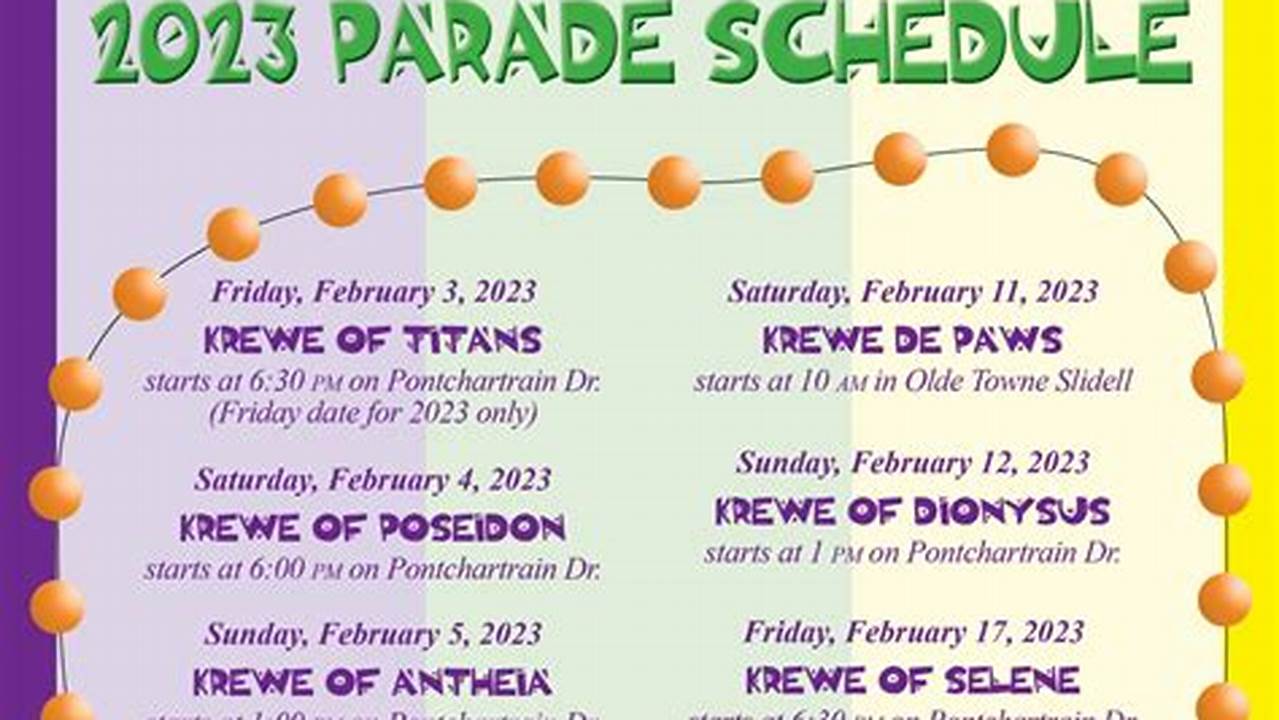 Nola Parade Schedule 2024