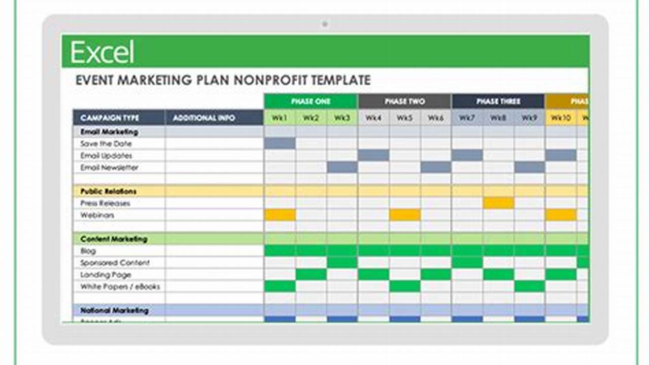 Nonprofit Marketing Calendar Template