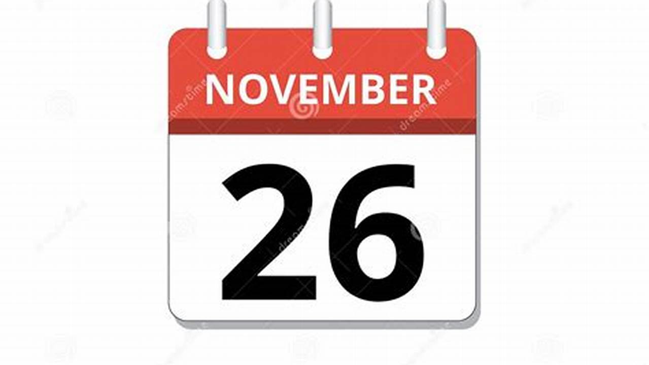 November 26th Calendar