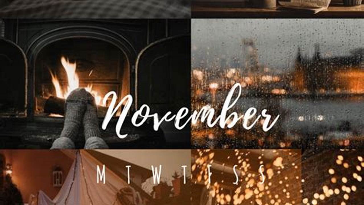 November Calendar Aesthetic