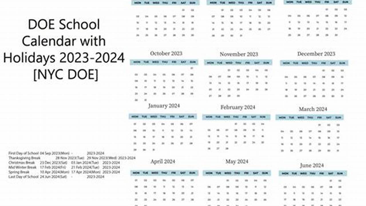 Nycdoe 2024 And 2024 School Calendar