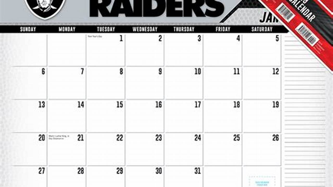 Oakland Raiders Desk Calendar