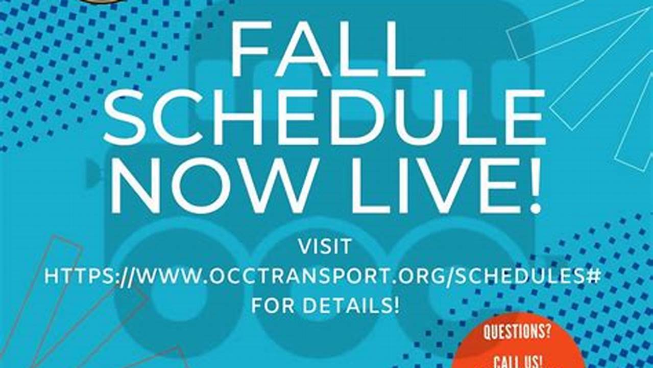 Occ Fall 2024 Schedule
