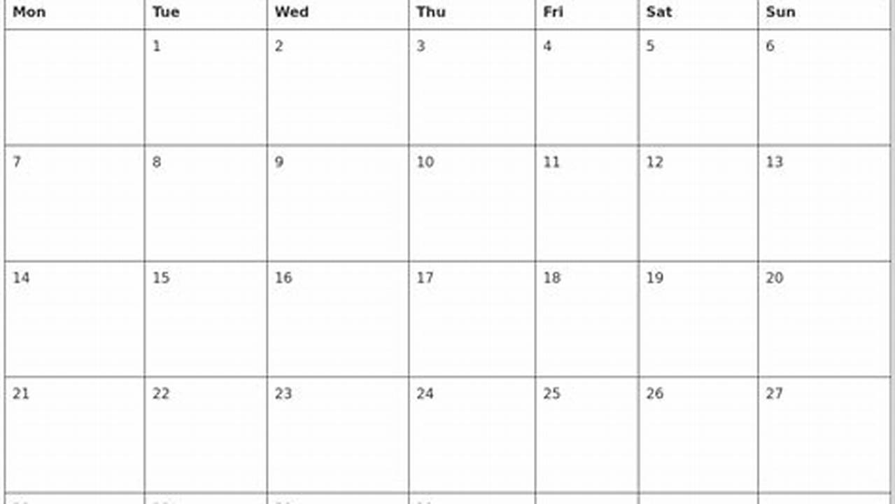 October 2024 Calendar Blank