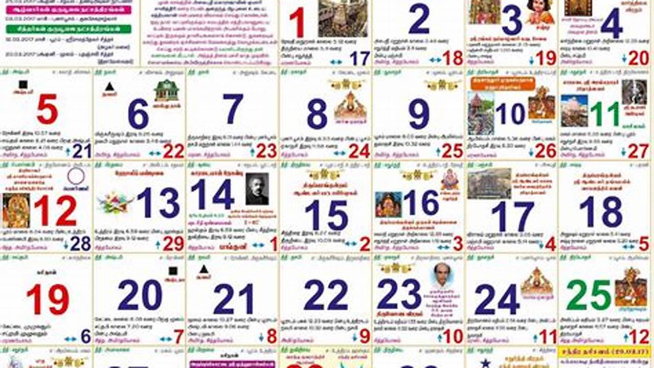 October 2024 Tamil Calendar Date