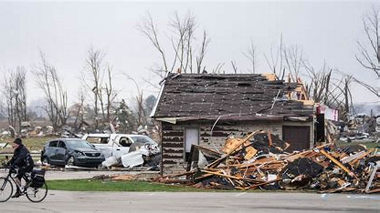 Officials Say About 40 People Were Injured By A Suspected Tornado In The Indiana Community Of Winchester., 2024