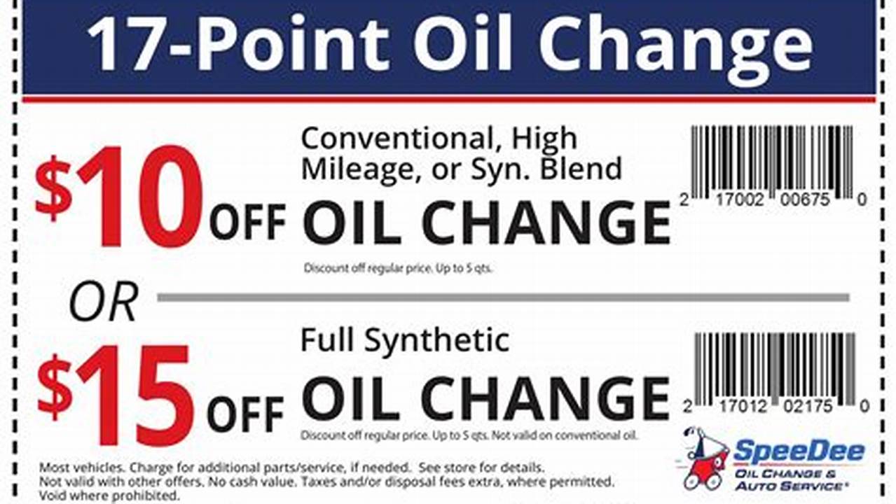 Oil Changers Coupon 2024