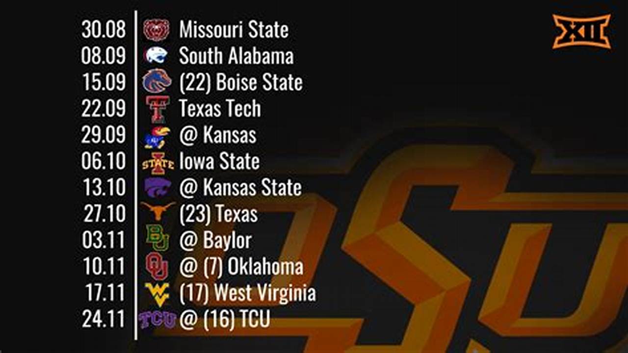 Oklahoma State Schedule 2024