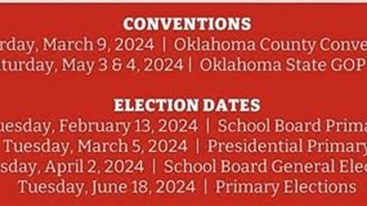 Oklahoma Voting Dates 2024