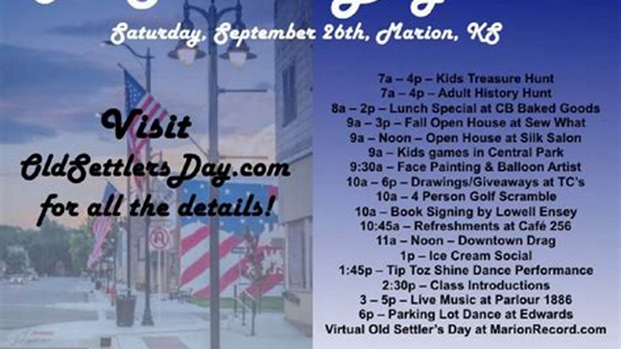 Old Settlers Day Parade 2024 Schedule