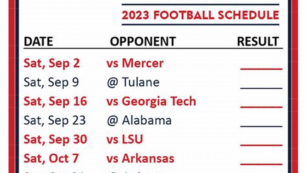 Ole Miss Football Schedule 2024 2024