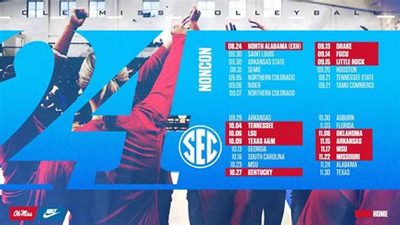 Ole Miss Volleyball Schedule 2024