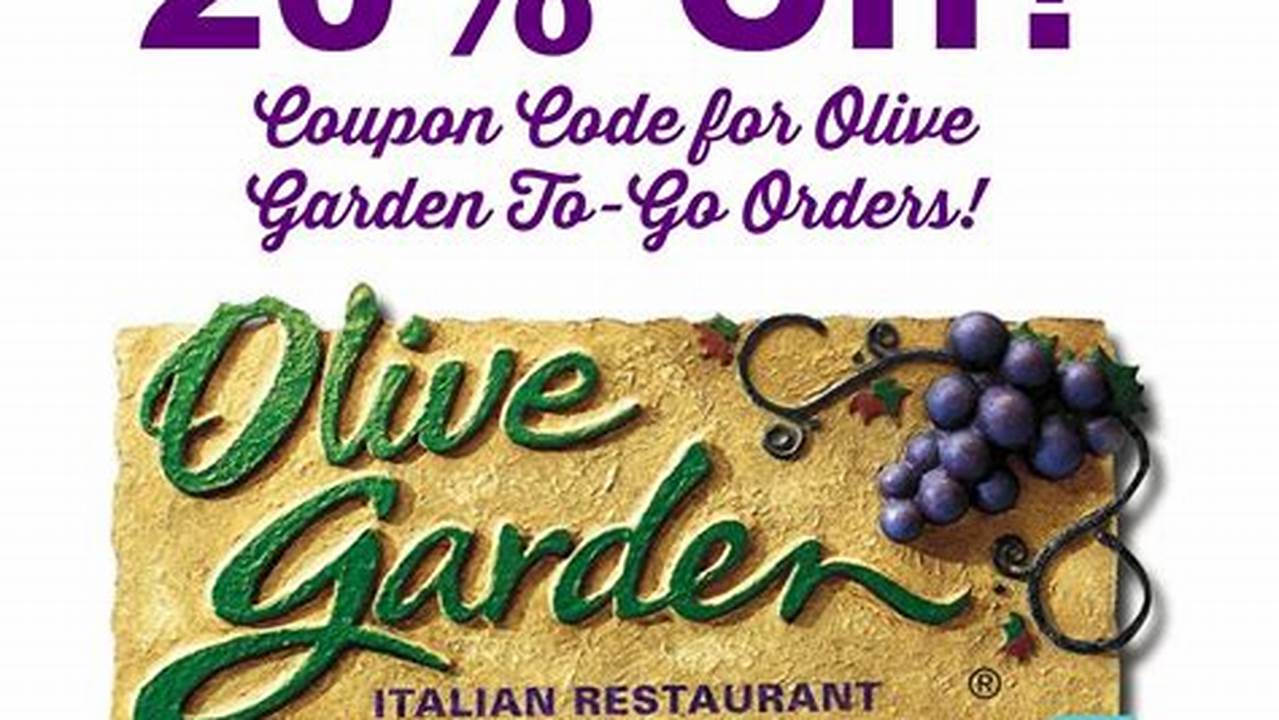 Olive Garden Coupon Code 2024