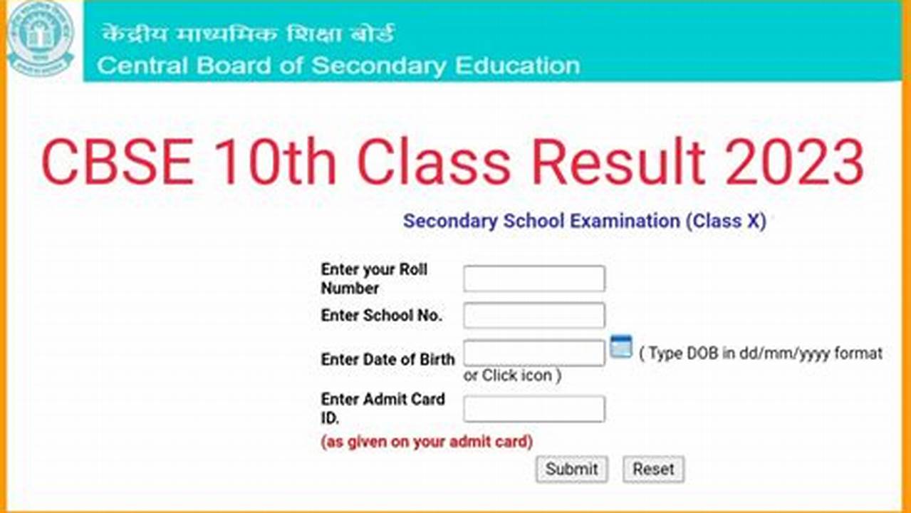 On The Homepage, Click On The Link Available For Cbse 10Th Exam Result 2024., 2024