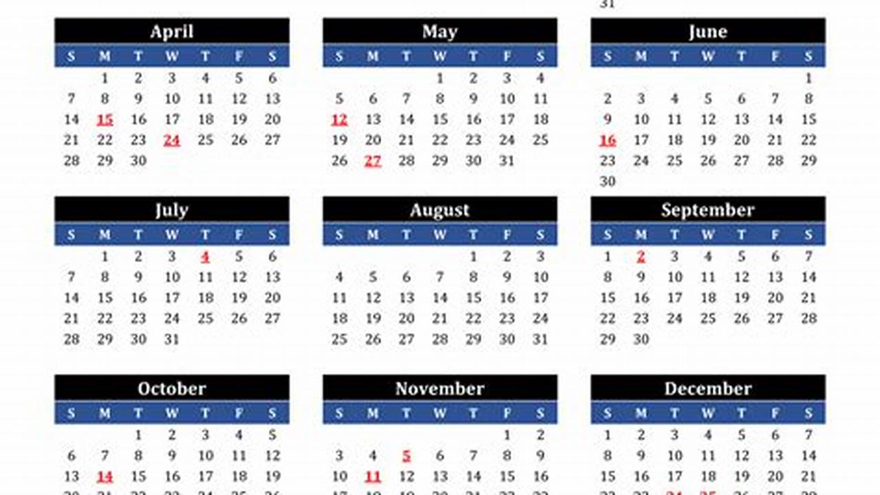 Only Common Local Holidays Are Listed., 2024