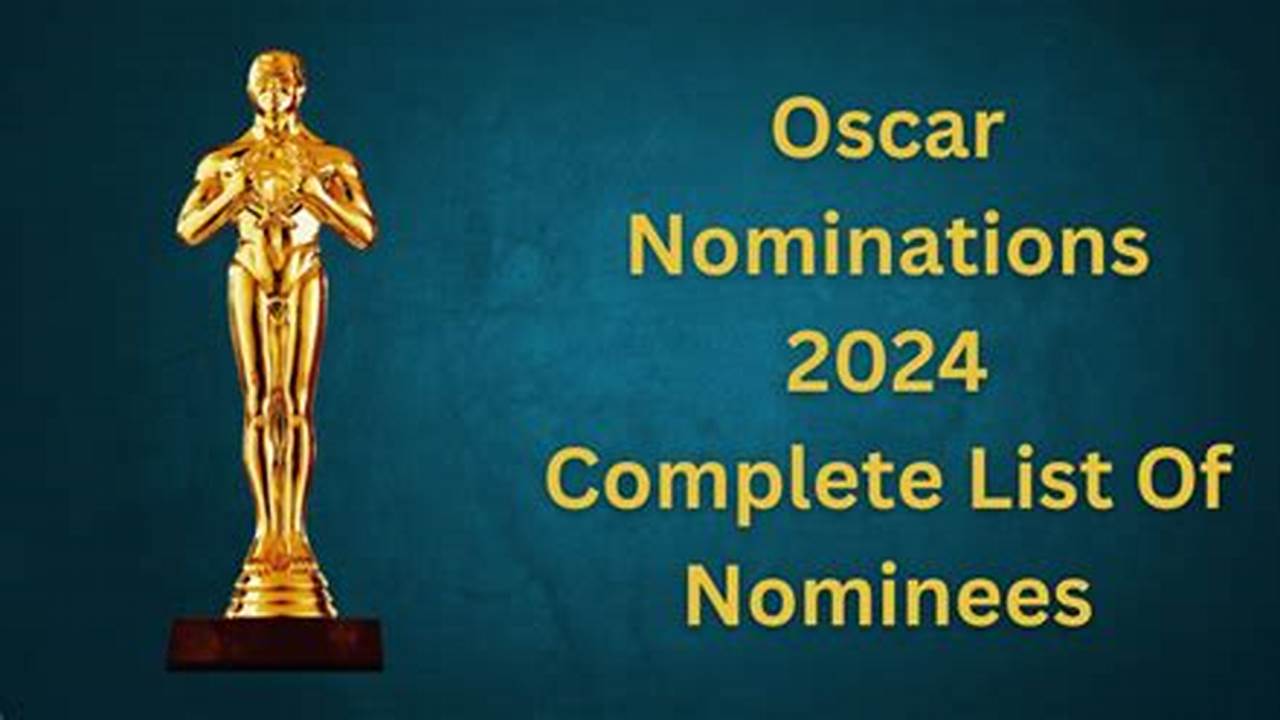 Oppenheimer Leads The 2024 Oscar Nominations, Which Were Unveiled Tuesday Morning., 2024