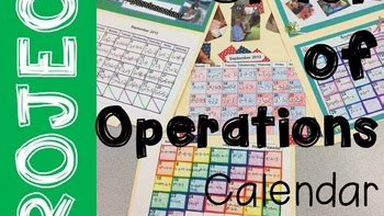 Order Of Operations Calendar Project