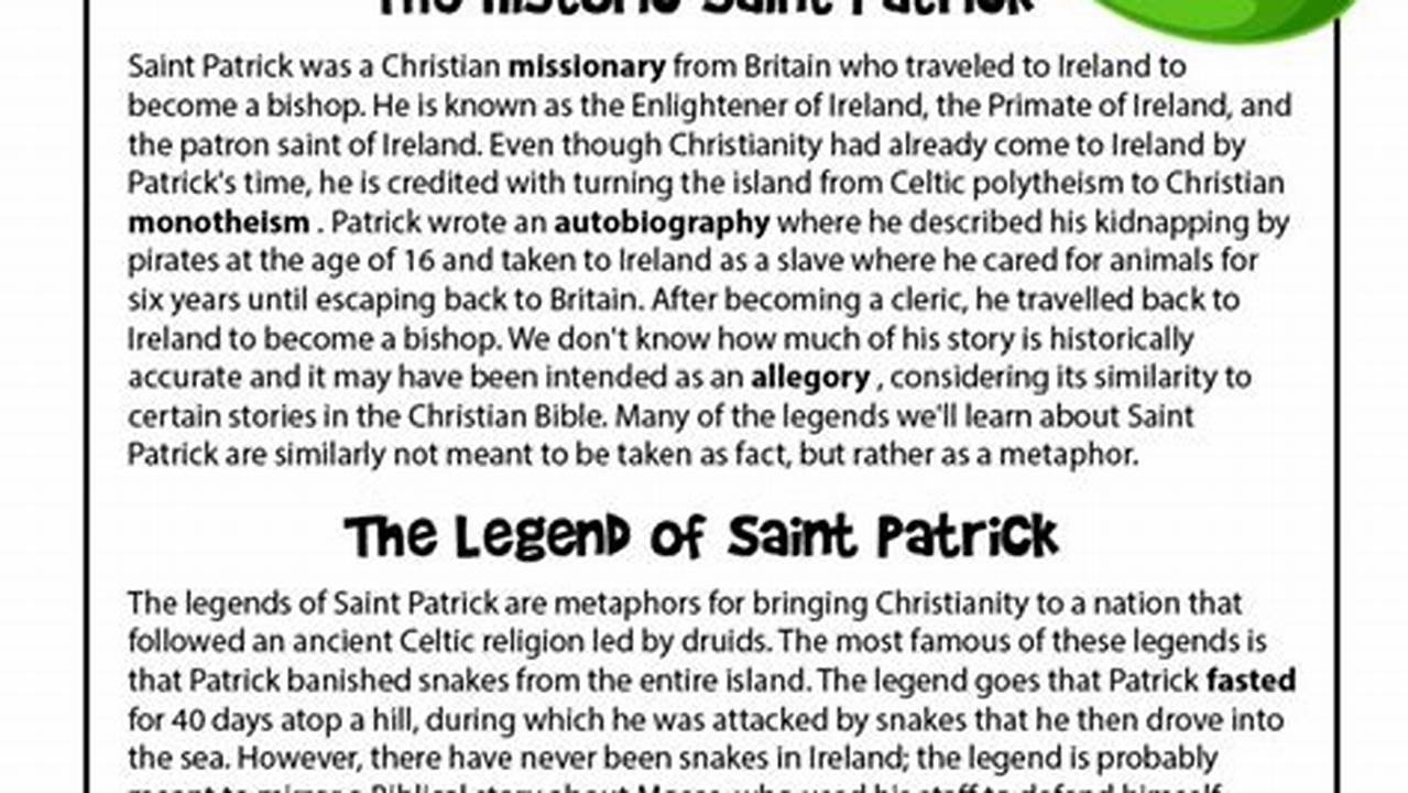 Origins Of St Patrick&#39;S Day For Kids