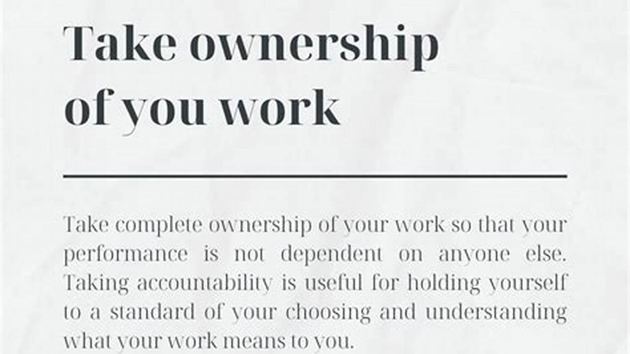 Ownership, Work