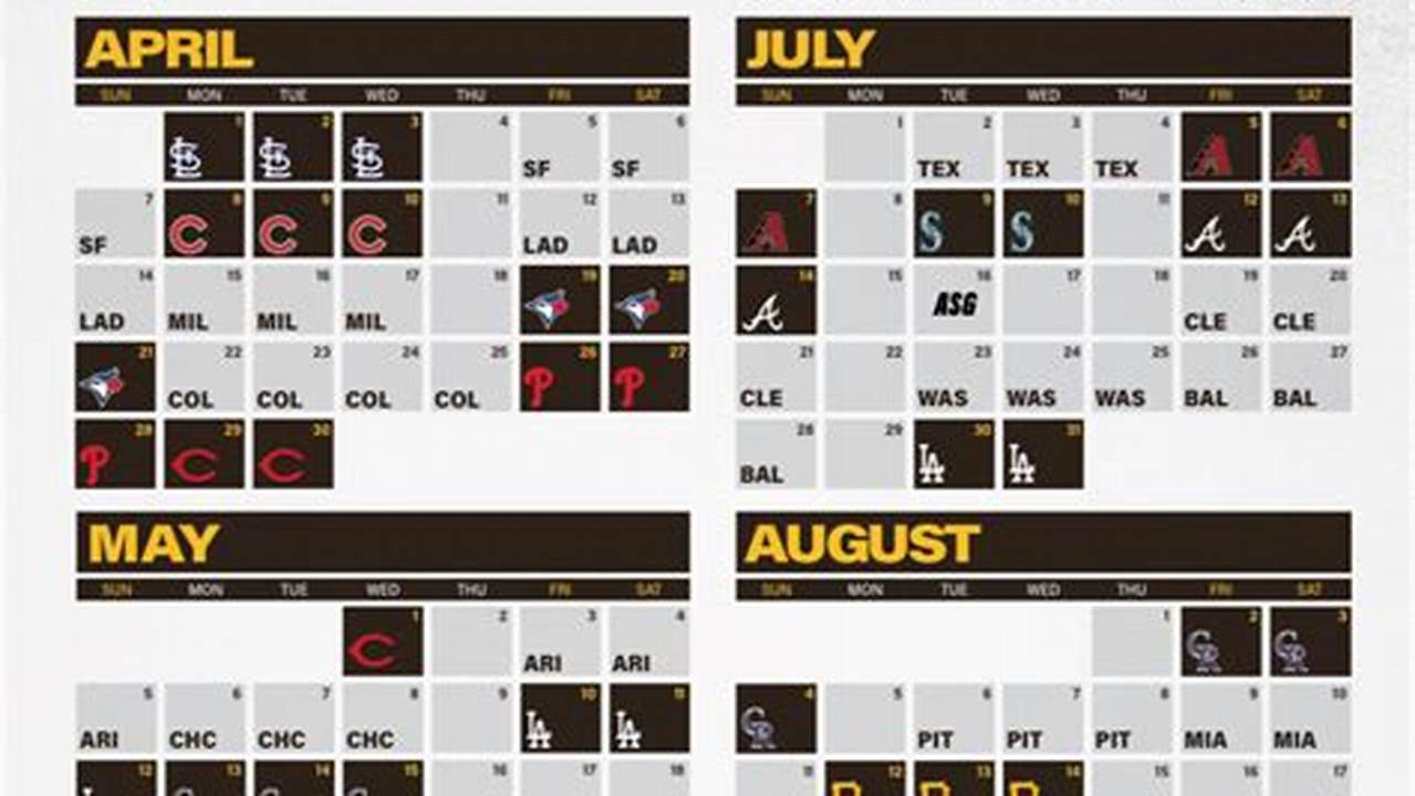 Padres Calendar 2024