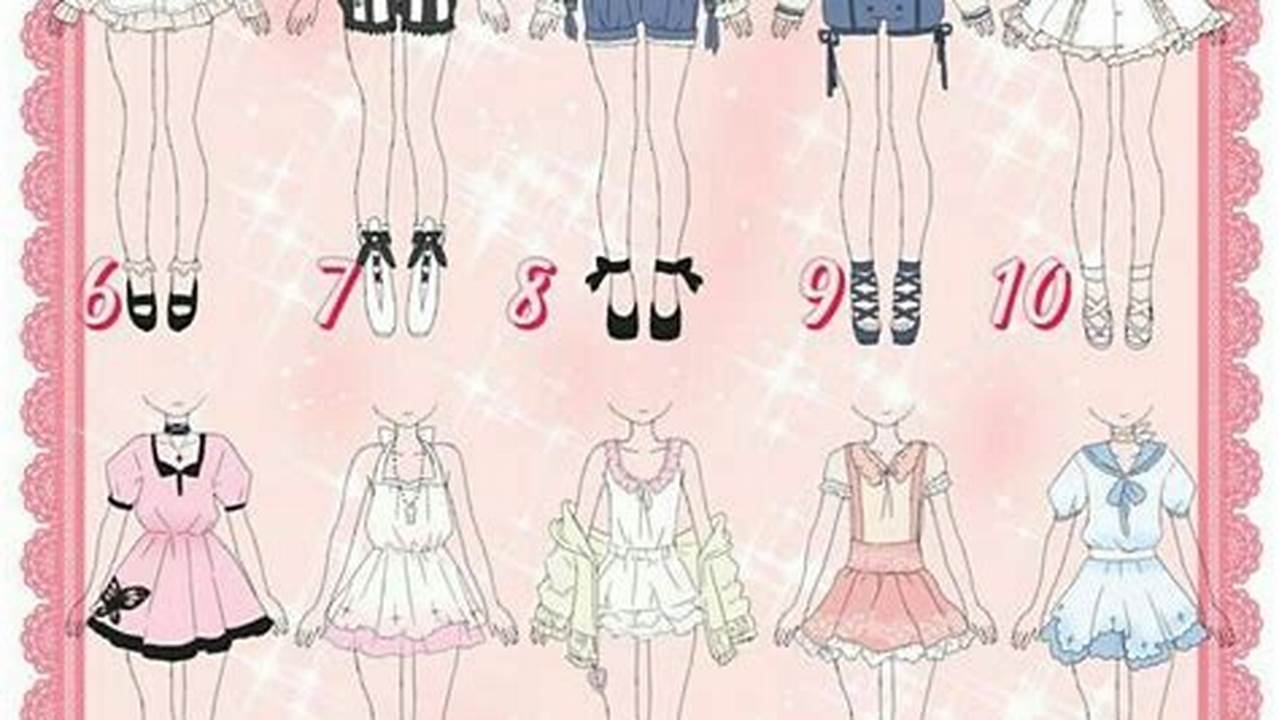 Pakaian Detail, Gambar Anime