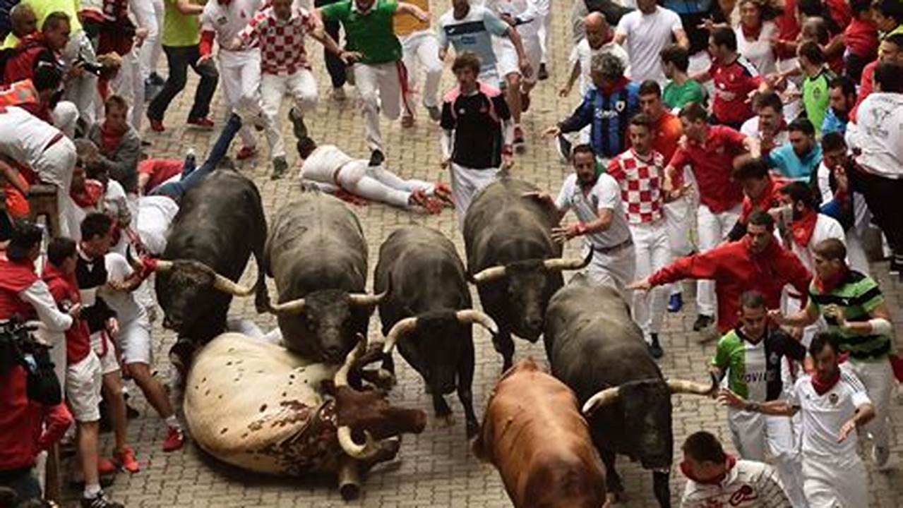 Pamplona Spain Running Of The Bulls 2024