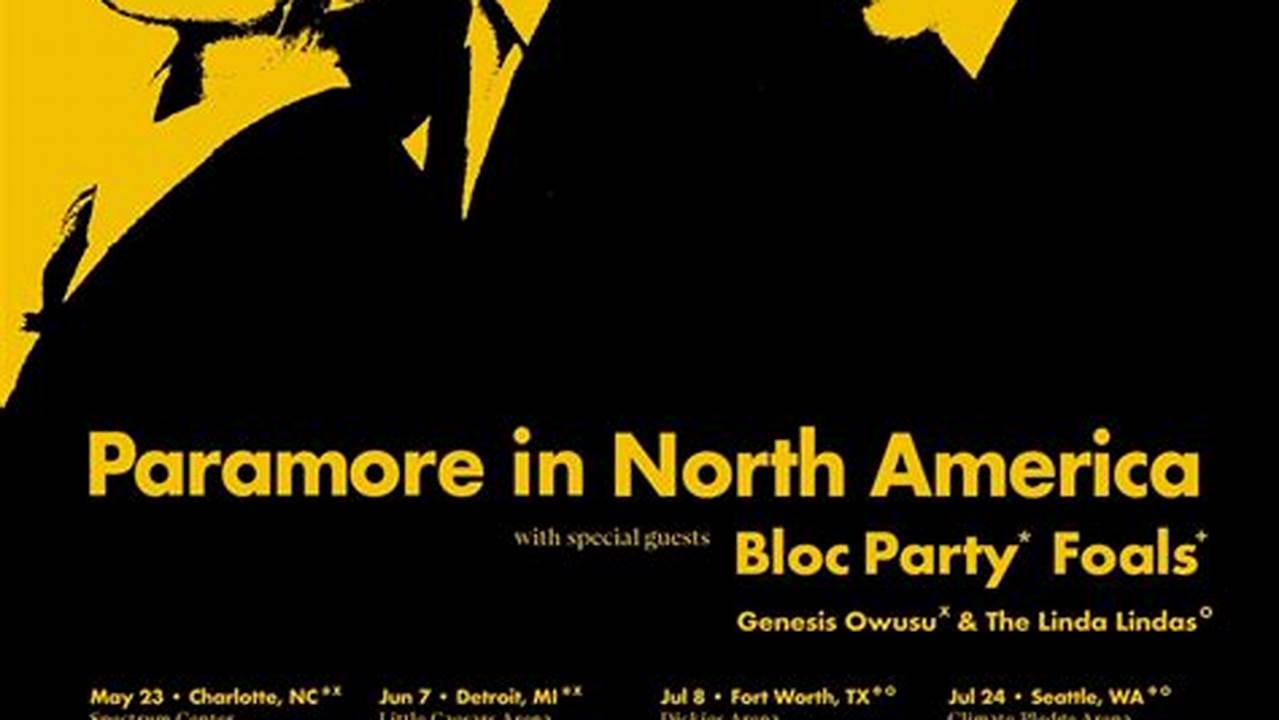 Paramore North American Tour 2024