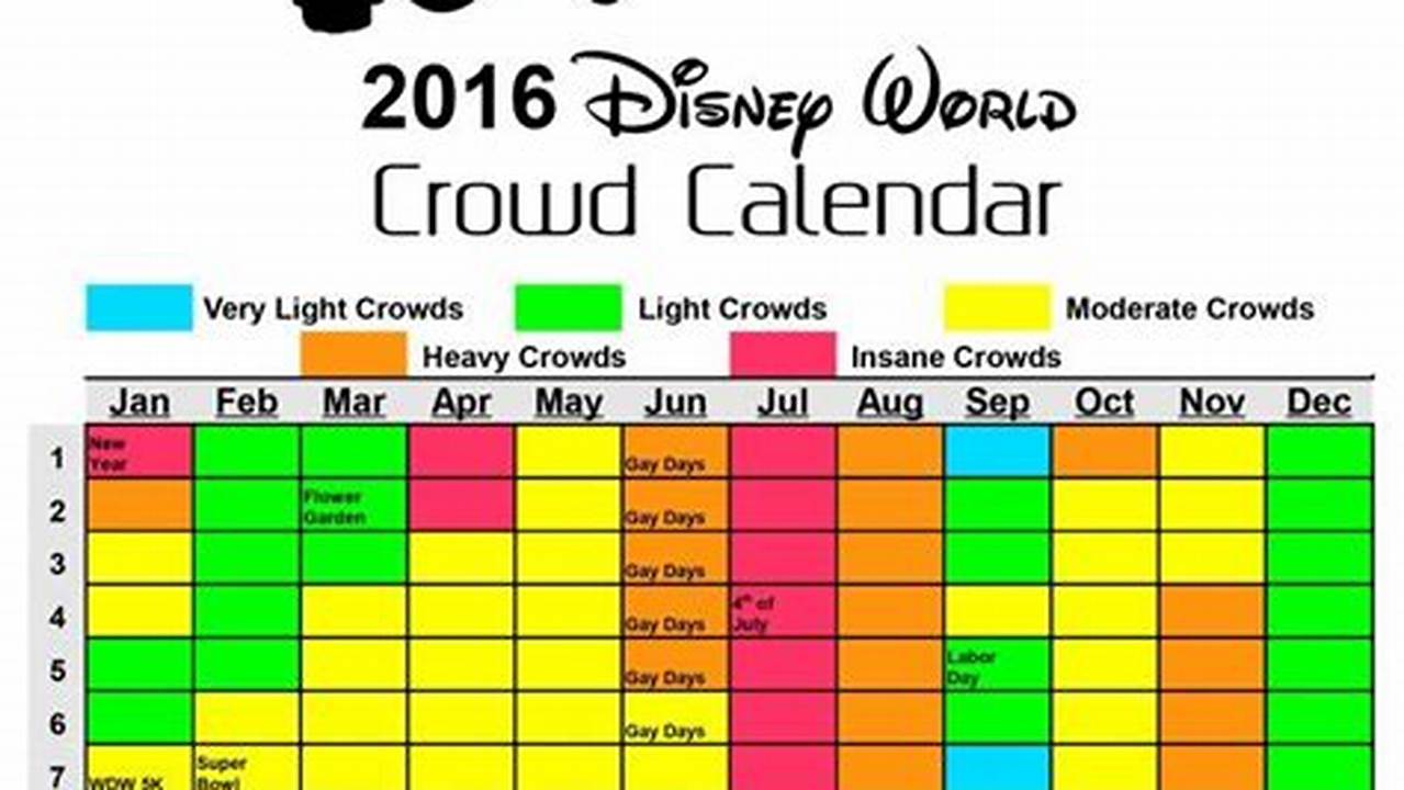 Park Pass Calendar Disney World
