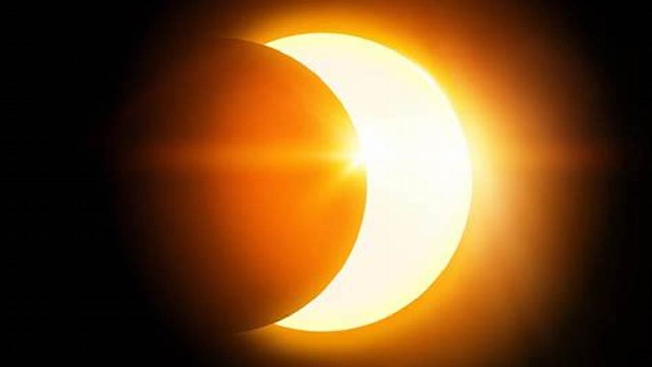 Partial Solar Eclipse In Northern Virginia Regional Park, Virginia., 2024